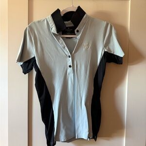 Blue riding polo
